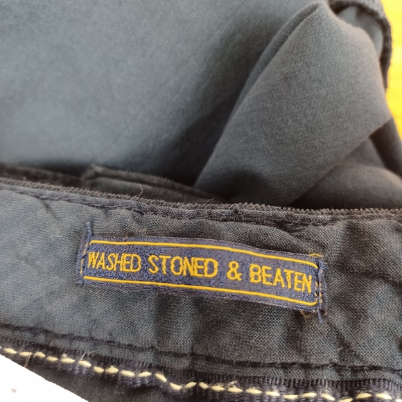 VTG 1946 Wale Corduroy Pant Size 34 5 Pocket Color Marine Blue Men Cotton Blend - Picture 10 of 14